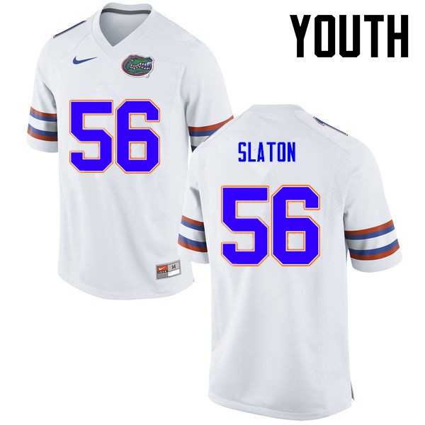 Florida Gators Youth #56 Tedarrell Slaton College Football White